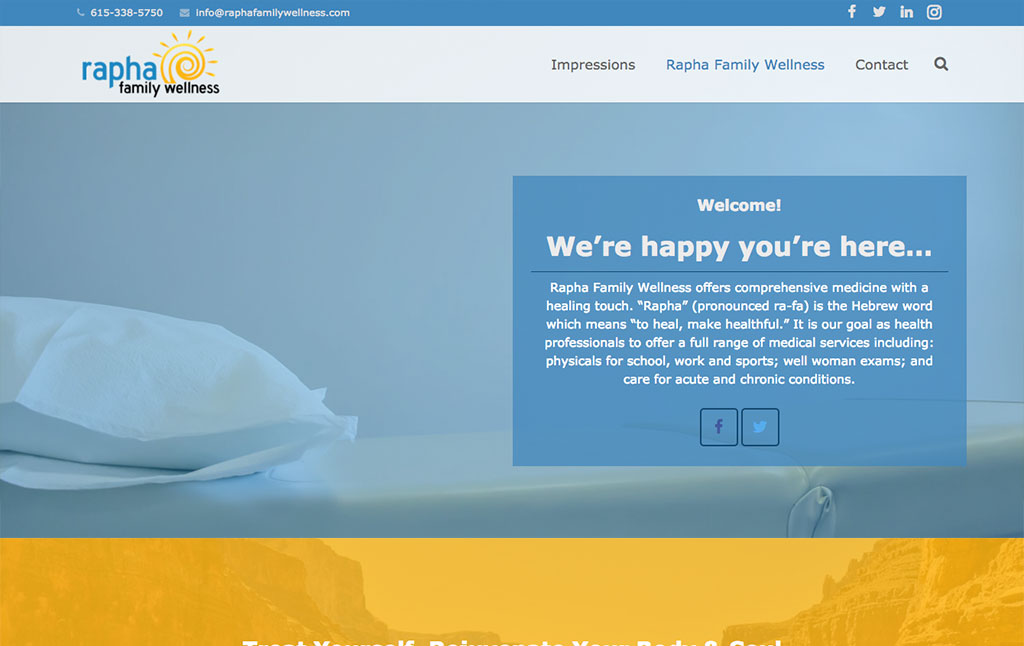 Rapha Family Wellness Website Portfolio by Skillful Antics